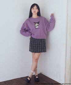 earth music&ecology マイメロディ＆クロミ／ｅａｒｔｈ　レトロアートスウェット