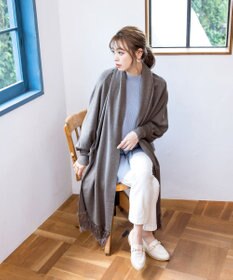 Tiaclasse 【洗える】ストール風カーディガン