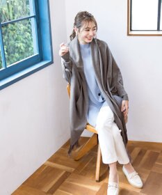 Tiaclasse 【洗える】ストール風カーディガン