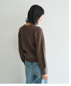 YECCA VECCA 金釦ミニケーブルニット