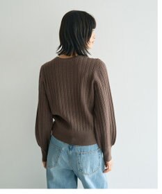 YECCA VECCA 金釦ミニケーブルニット