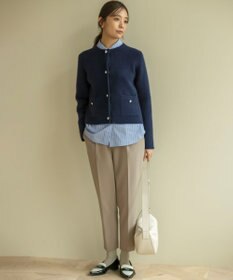 組曲 【暖かい・美シルエット・ストレッチ】バックウォーム テーパードパンツ