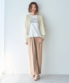 YECCA VECCA 配色VネックZIPカーディガン