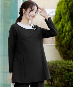 Tiaclasse L 【3WAY・ストレッチジョーゼット】付け襟チュニック