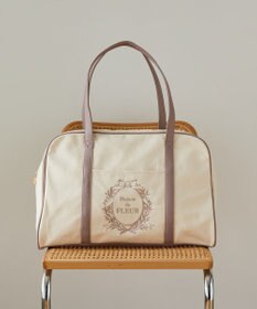 Maison de FLEUR キャンバスキャリーオンボストンバッグ