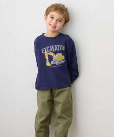 ANY KIDS はたらく車プリント 長袖Tシャツ