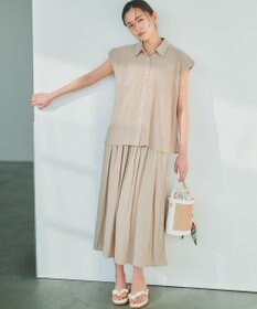 組曲 S ギャザーライトデシン ブラウス