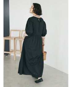 CRAFT STANDARD BOUTIQUE インド綿パフスリーブギャザーワンピース