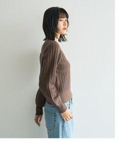 YECCA VECCA 金釦ミニケーブルニット