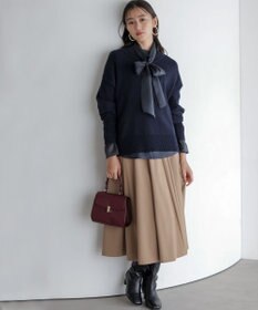 組曲 L コットンカシミヤMIX クルーネックニット