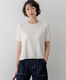 23区 コットンナイロンミニブークレ ニットT