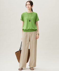 自由区 【接触冷感・UVケア・洗える】ドレーピーラグランスリーブ ニットソー