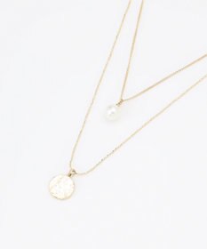 ANY SIS メタルコイン2連 ネックレス