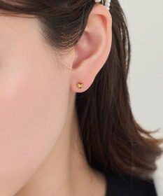 Phoebe 【金属アレルギー対応】パフィーハートピアス　ゴールド/サージカルステンレス