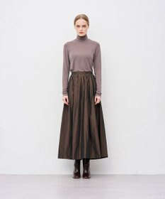 uncrave メモリータフタ フレアスカート