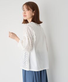 ANY 【洗濯機可】エンブロイダリーブラウス