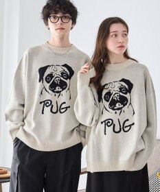 WEGO オーバーフィットジャガードプルオーバー