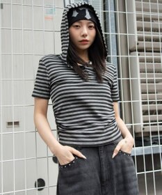 WEGO ヘンリーネックフードT