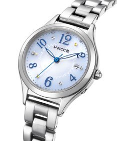 CITIZEN 【ソーラーテック電波時計】wicca ときめくダイヤ 日付あり バンド調整が簡単 5気圧防水