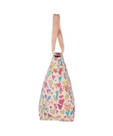 tsumori chisato CARRY コットンハート プリント ハンドバッグ トートバッグ Mサイズ