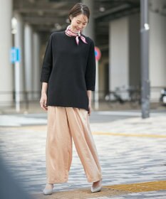 自由区 L 【洗える】チンツサテンタンブラー ワイドパンツ