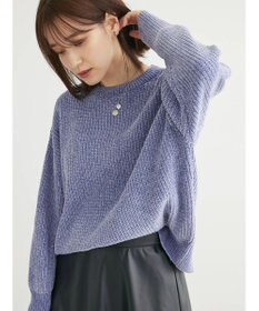 Green Parks ベロアモールニットプルオーバー