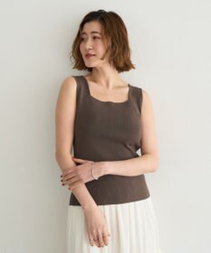 YECCA VECCA 2wayスクエアノースリーブニット