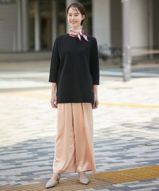 自由区 L 【洗える】チンツサテンタンブラー ワイドパンツ