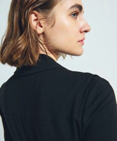 GRACE CONTINENTAL ウールタッチバイカラードレス