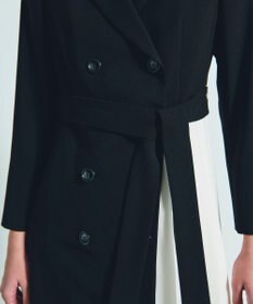 GRACE CONTINENTAL ウールタッチバイカラードレス