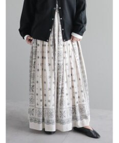 CRAFT STANDARD BOUTIQUE パネル柄マキシギャザースカート