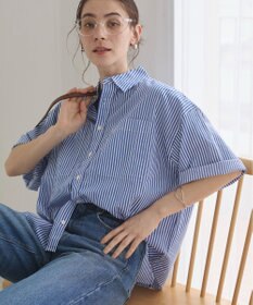 WEGO 【ANGIE VINTAGE】キャンブリックボイルオーバー半袖シャツ