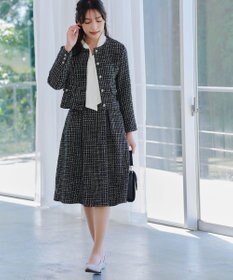 Tiaclasse 【洗える】ツイードノーカラージャレロ