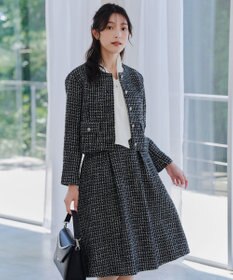 Tiaclasse 【洗える】ツイードノーカラージャレロ