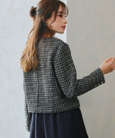 Tiaclasse 【洗える】ツイードノーカラージャレロ