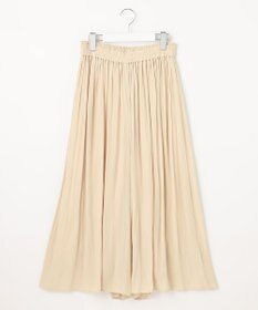 自由区 【セットアップ可/洗える】ブライトサテンライト ギャザーパンツ