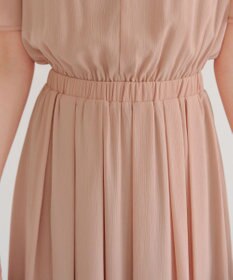 Tiaclasse 【洗える】花びらスリーブベルト付きワンピース