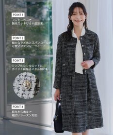 Tiaclasse 【洗える】ツイードノーカラージャレロ