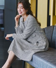 Tiaclasse 【洗える】ツイードノーカラージャレロ