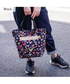 tsumori chisato CARRY コットンハート プリント ハンドバッグ トートバッグ Mサイズ