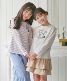 組曲 KIDS 【110-140㎝】 リボンボーダー Tシャツ