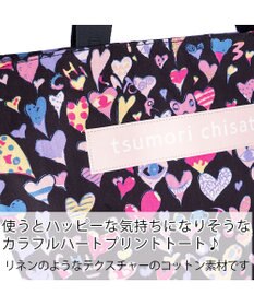 tsumori chisato CARRY コットンハート プリント ハンドバッグ トートバッグ Mサイズ