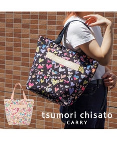 tsumori chisato CARRY コットンハート プリント ハンドバッグ トートバッグ Mサイズ