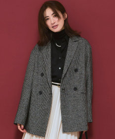 【ビンテージ】60~70s ミックスツイード ダブルブレストチェスターコート 60's〜70's Harris Tweed ウールチェスターコート L位 60年代 70