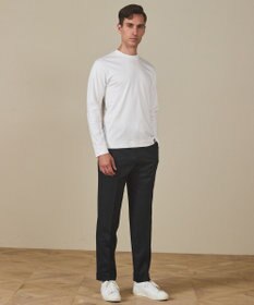 GOTAIRIKU 仕事で着られる 綿100％ 【洗える】カバーネック ドレスTシャツ_ロング