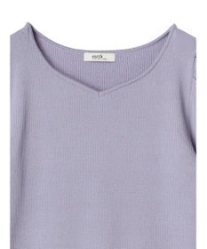 earth music&ecology ハートネック袖パールニットプルオーバー