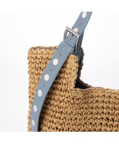 UNBILLION カシュカシュ cachecache / ドット刺繍ハンドル手編みトート