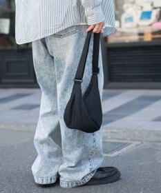 WEGO スケーターズ　タックワイドデニムパンツ