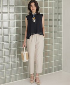 組曲 スムースクロス テーパードパンツ アイボリー系