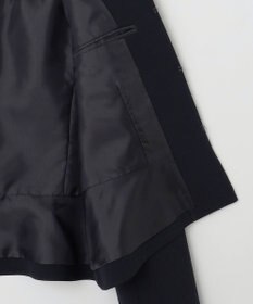 組曲 L 【WEB限定・KUMIKYOKU NAVY】コンフォータブルドレープ ノーカラージャケット